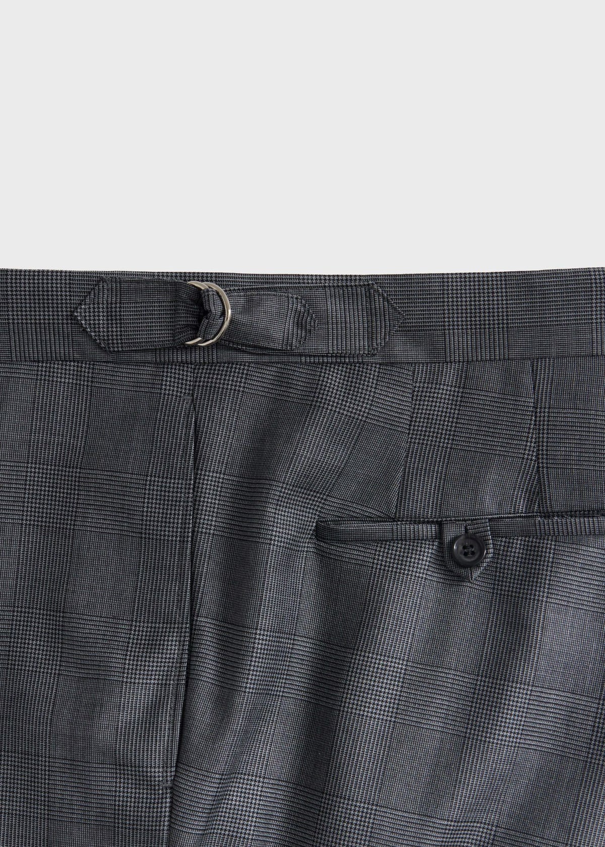 All Year Super 150s Wool Plaid Suit Grey - Paul Stuart