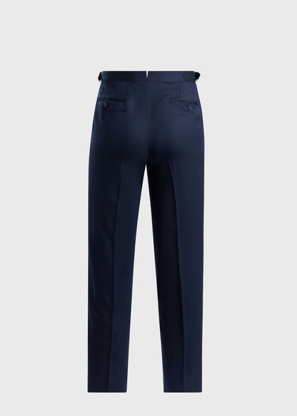 Wool Twill Double Breasted Suit Navy - Paul Stuart