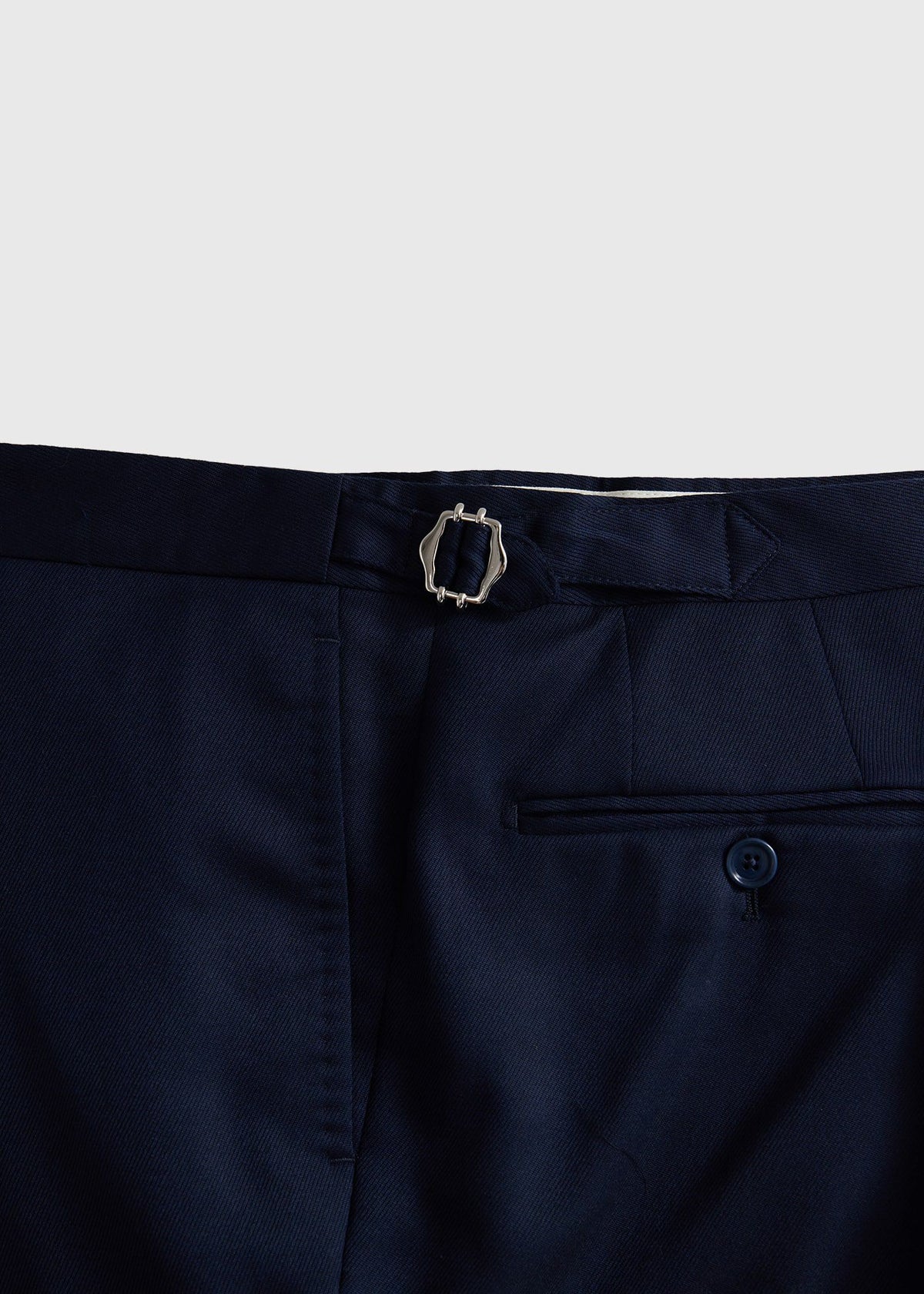 Wool Twill Double Breasted Suit Navy - Paul Stuart