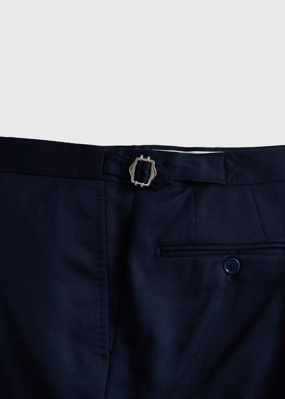 Wool Twill Double Breasted Suit Navy - Paul Stuart
