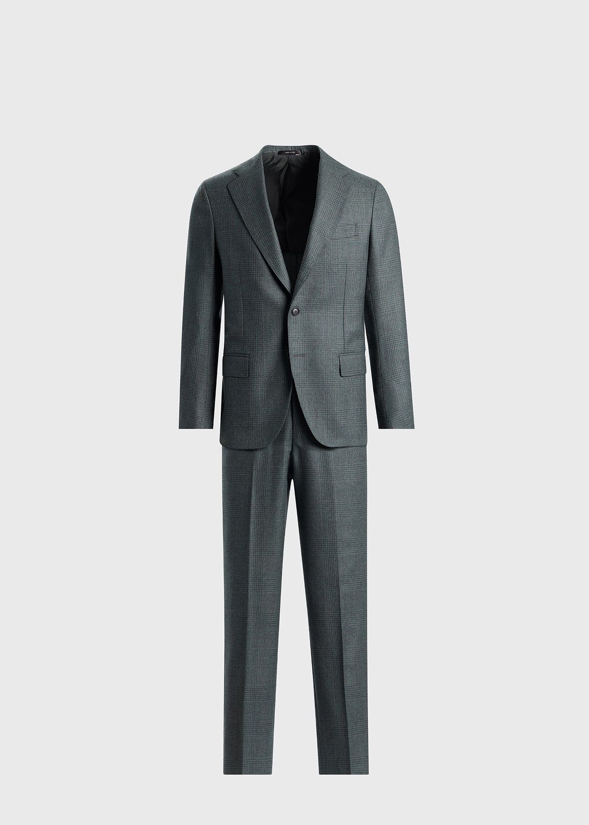 Sage Tonal Plaid Flannel Suit Sage - Paul Stuart