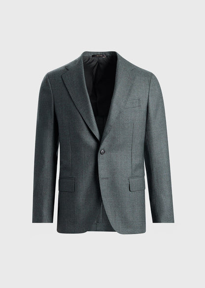 Sage Tonal Plaid Flannel Suit Sage - Paul Stuart