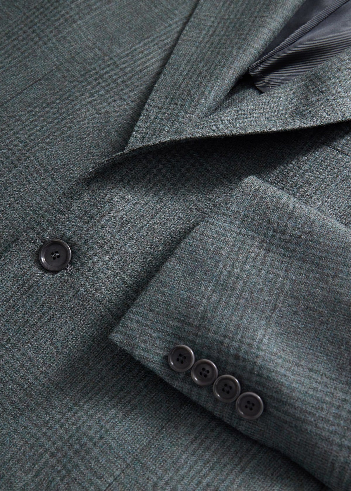 Sage Tonal Plaid Flannel Suit Sage - Paul Stuart