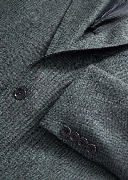 Sage Tonal Plaid Flannel Suit Sage - Paul Stuart