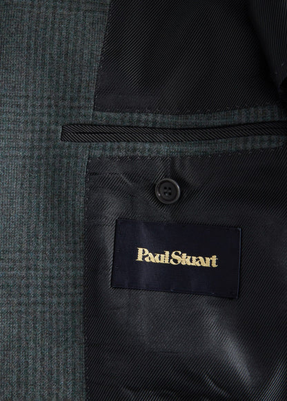 Sage Tonal Plaid Flannel Suit Sage - Paul Stuart