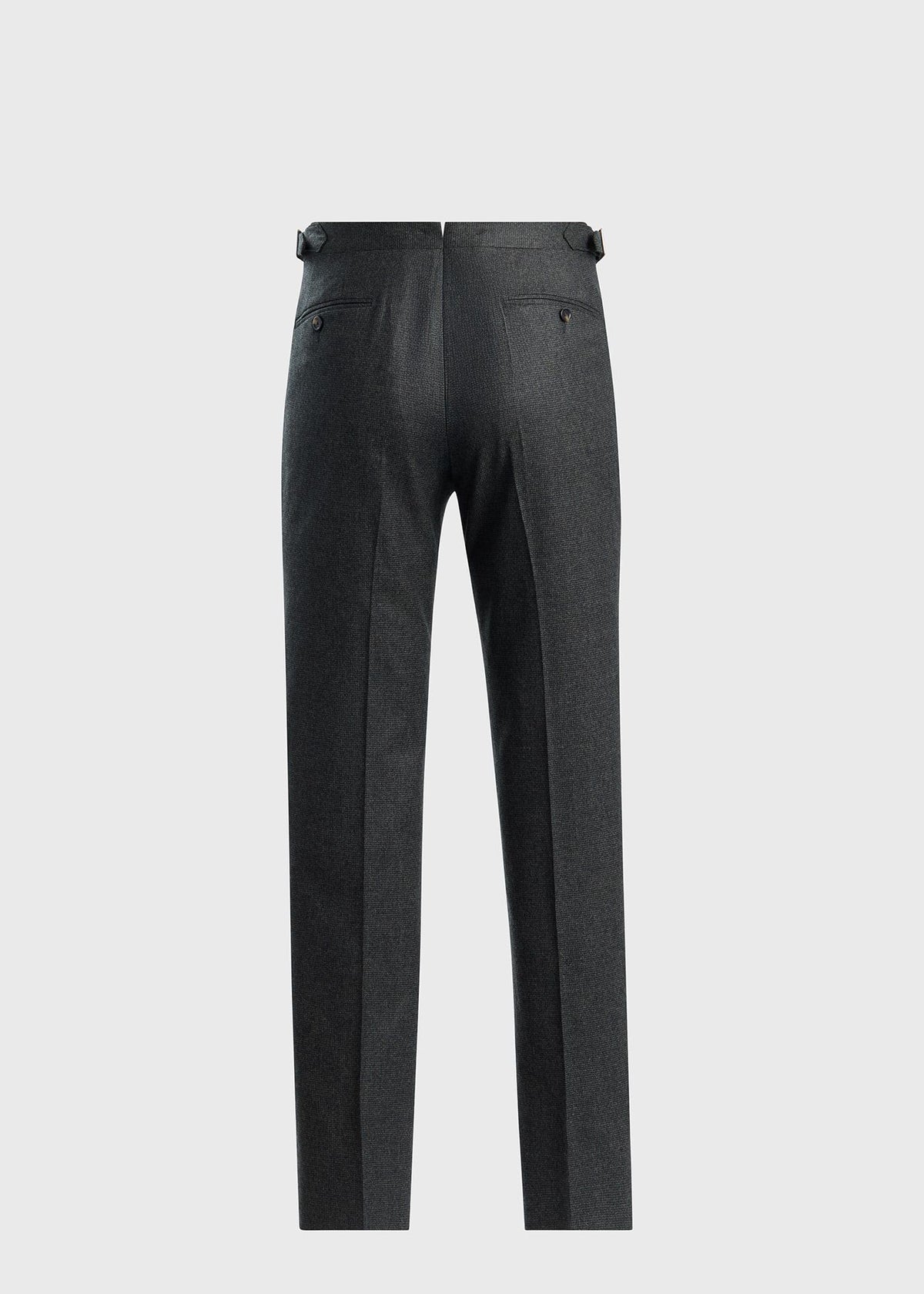 Double Breasted Wool Houndstooth Suit Olive - Paul Stuart