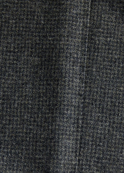 Double Breasted Wool Houndstooth Suit Olive - Paul Stuart
