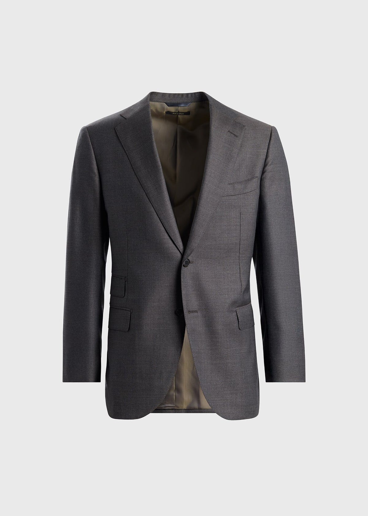 All Year Super 110s Wool Sharkskin Suit Taupe - Paul Stuart