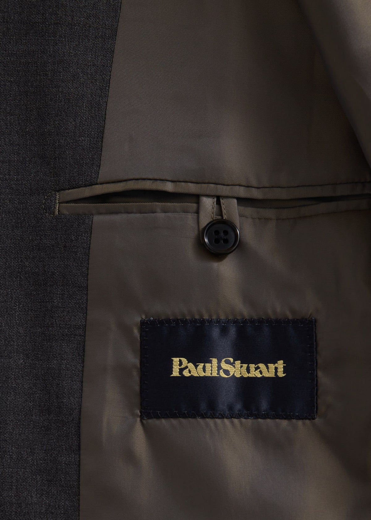 All Year Super 110s Wool Sharkskin Suit Taupe - Paul Stuart