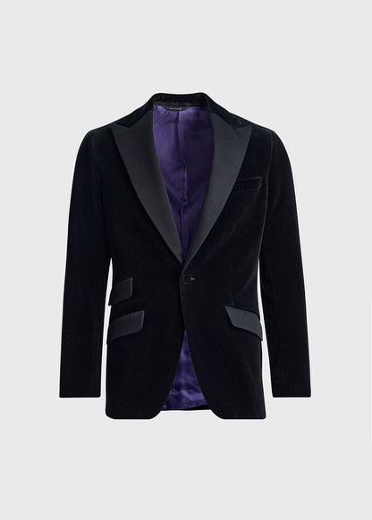 Velvet Dinner Jacket Black - Paul Stuart