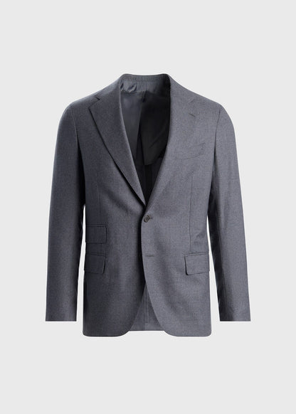 Lightweight Wool Flannel Suit Mid Grey - Paul Stuart