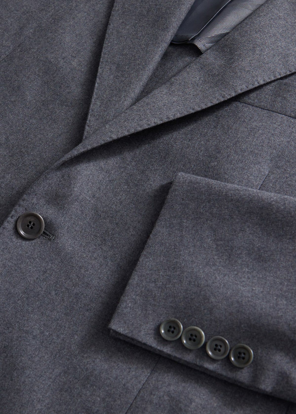 Lightweight Wool Flannel Suit Mid Grey - Paul Stuart