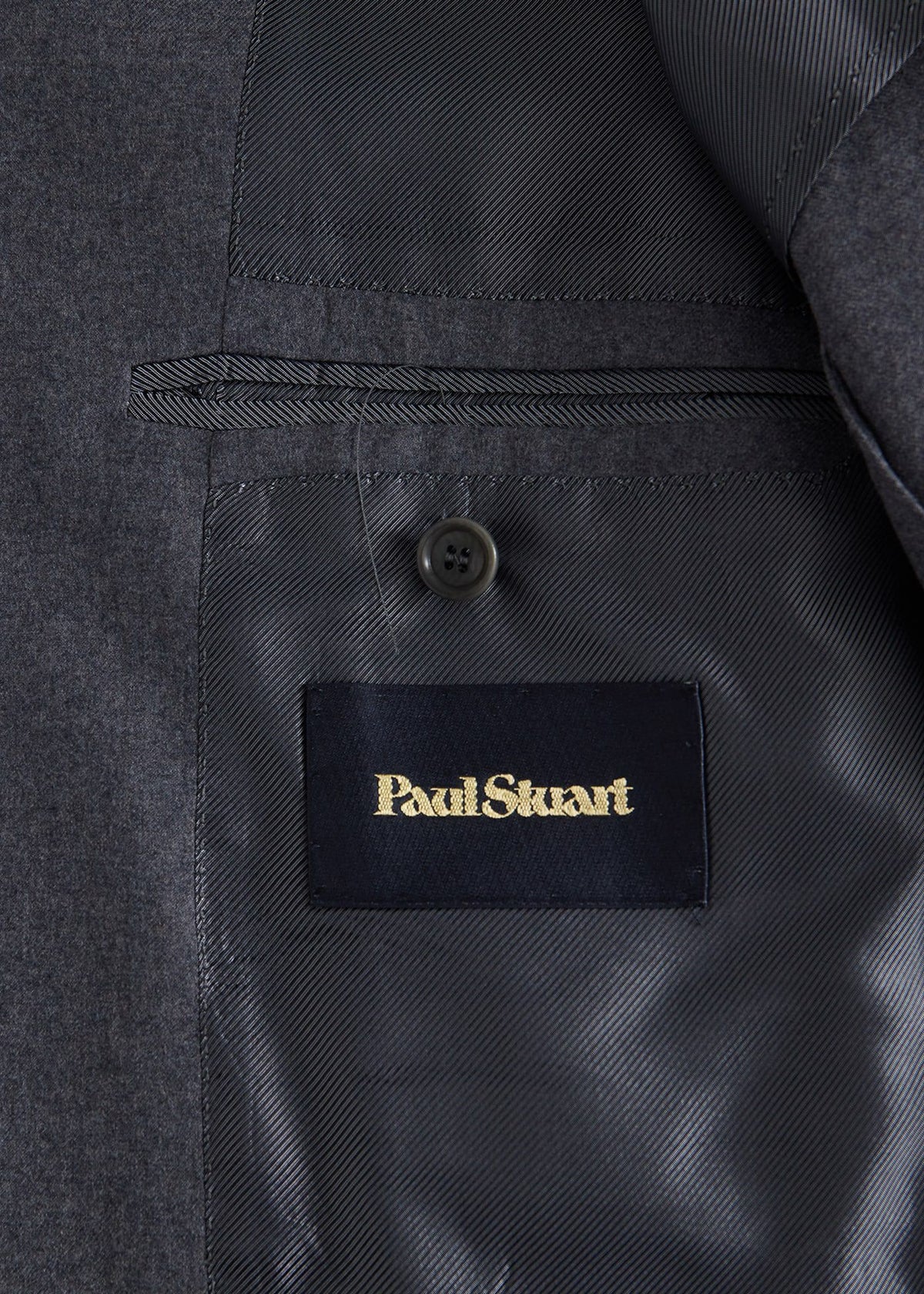 Lightweight Wool Flannel Suit Mid Grey - Paul Stuart