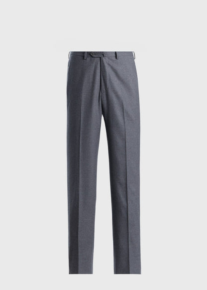 Lightweight Wool Flannel Suit Mid Grey - Paul Stuart