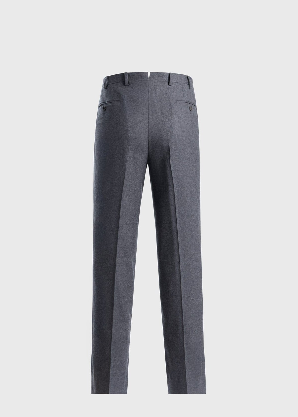 Lightweight Wool Flannel Suit Mid Grey - Paul Stuart