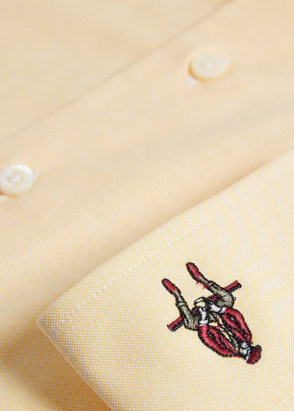 Cotton Oxford Logo Sport Shirt Green - Paul Stuart