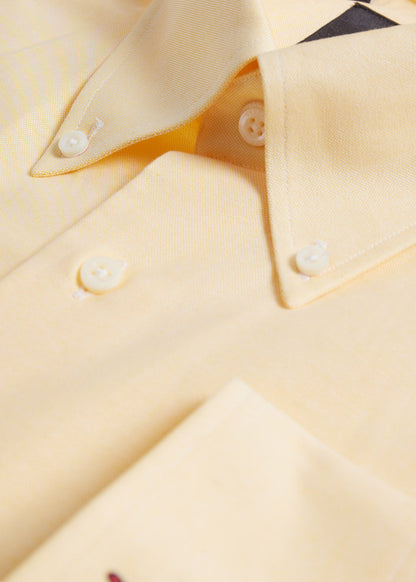 Cotton Oxford Logo Sport Shirt Green - Paul Stuart