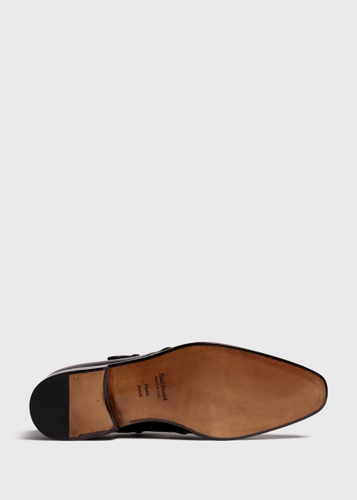 Galante Double Cross Monk Strap Black Calf - Paul Stuart