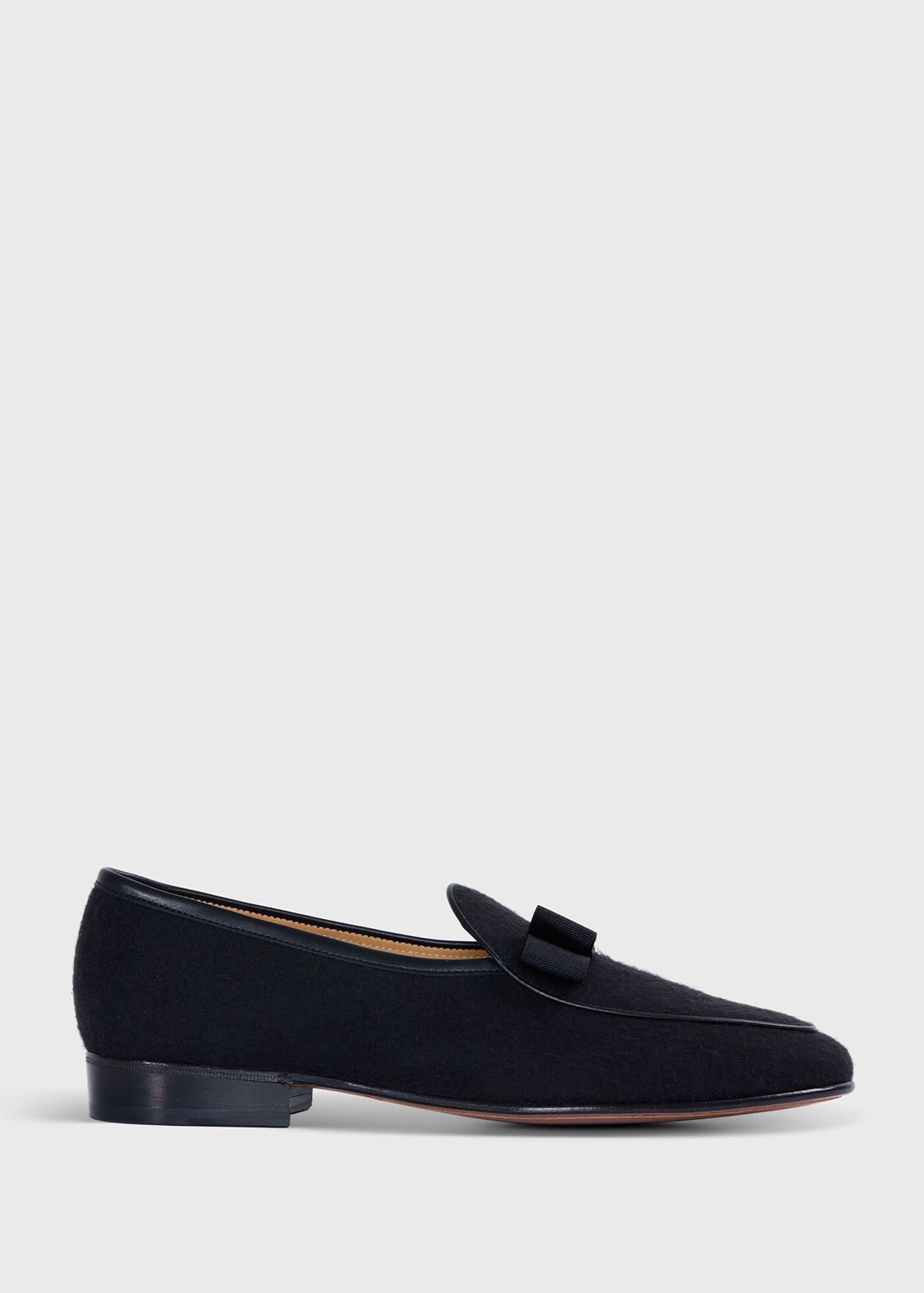 Franklin Wool Formal Slip On Black - Paul Stuart