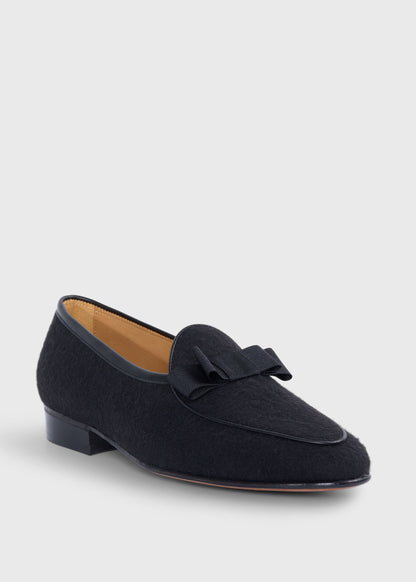 Franklin Wool Formal Slip On Black - Paul Stuart