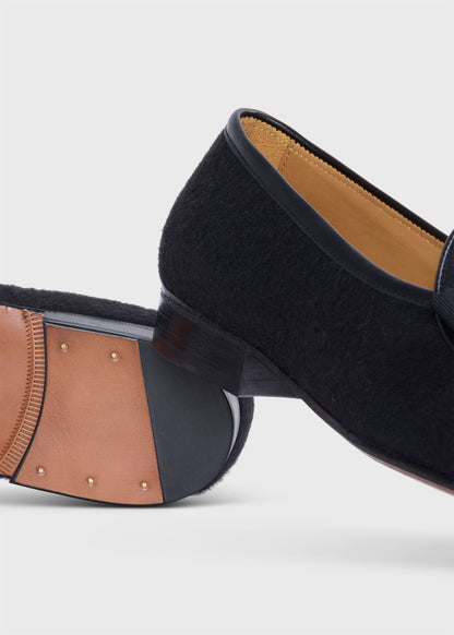 Franklin Wool Formal Slip On Black - Paul Stuart