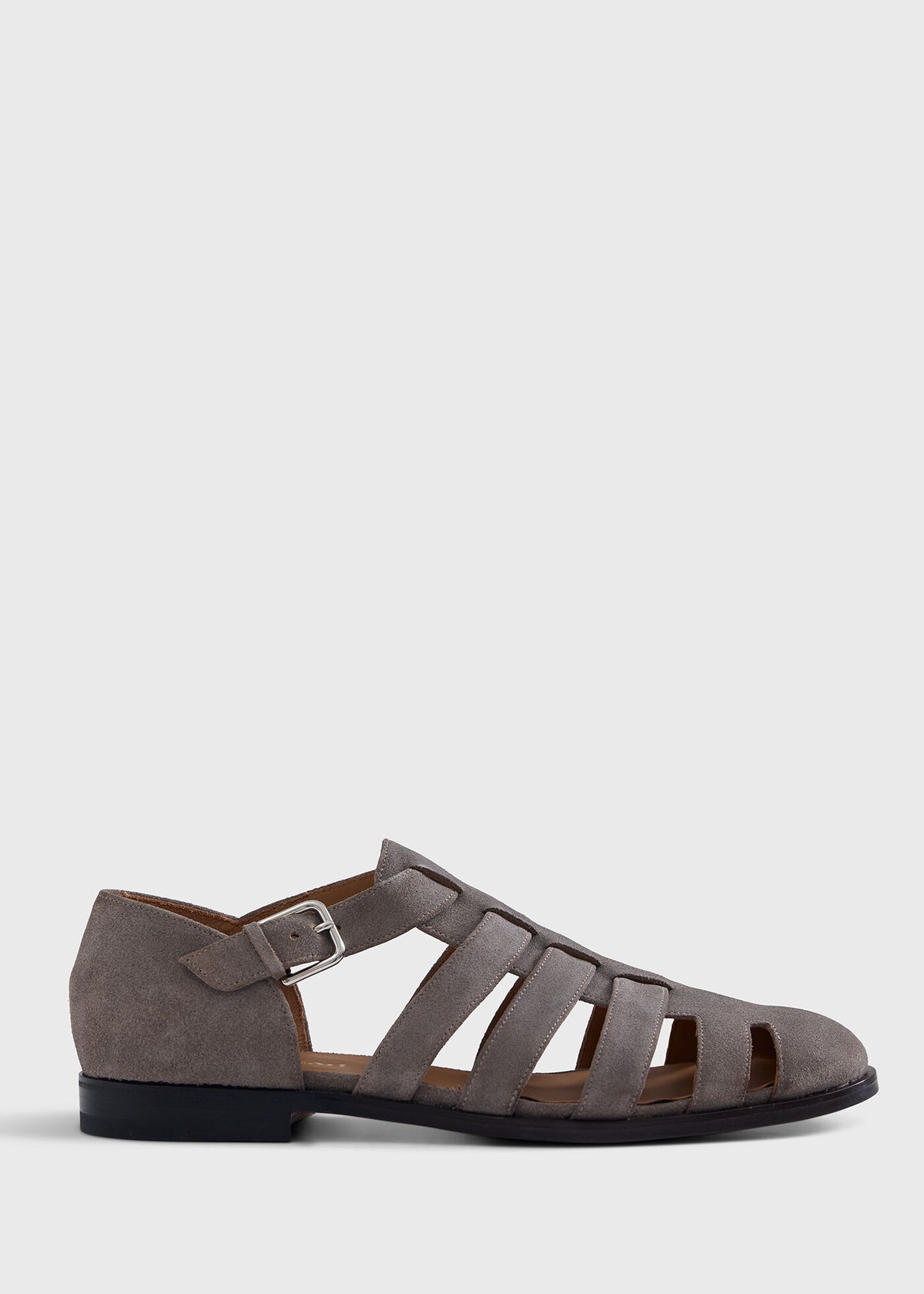 Sloane Suede Fisherman Sandal Taupe - Paul Stuart