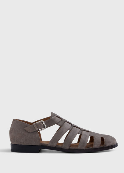 Sloane Suede Fisherman Sandal Taupe - Paul Stuart