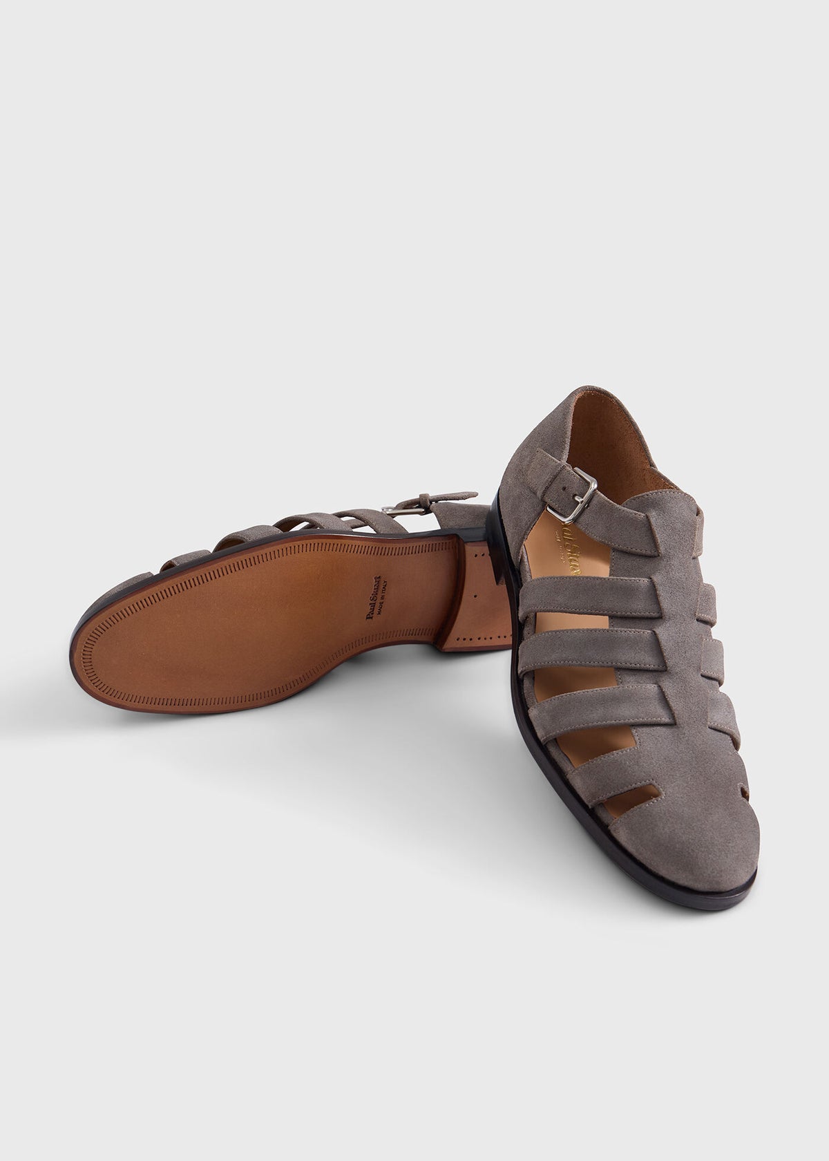 Sloane Suede Fisherman Sandal Taupe - Paul Stuart