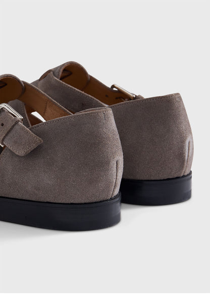 Sloane Suede Fisherman Sandal Taupe - Paul Stuart