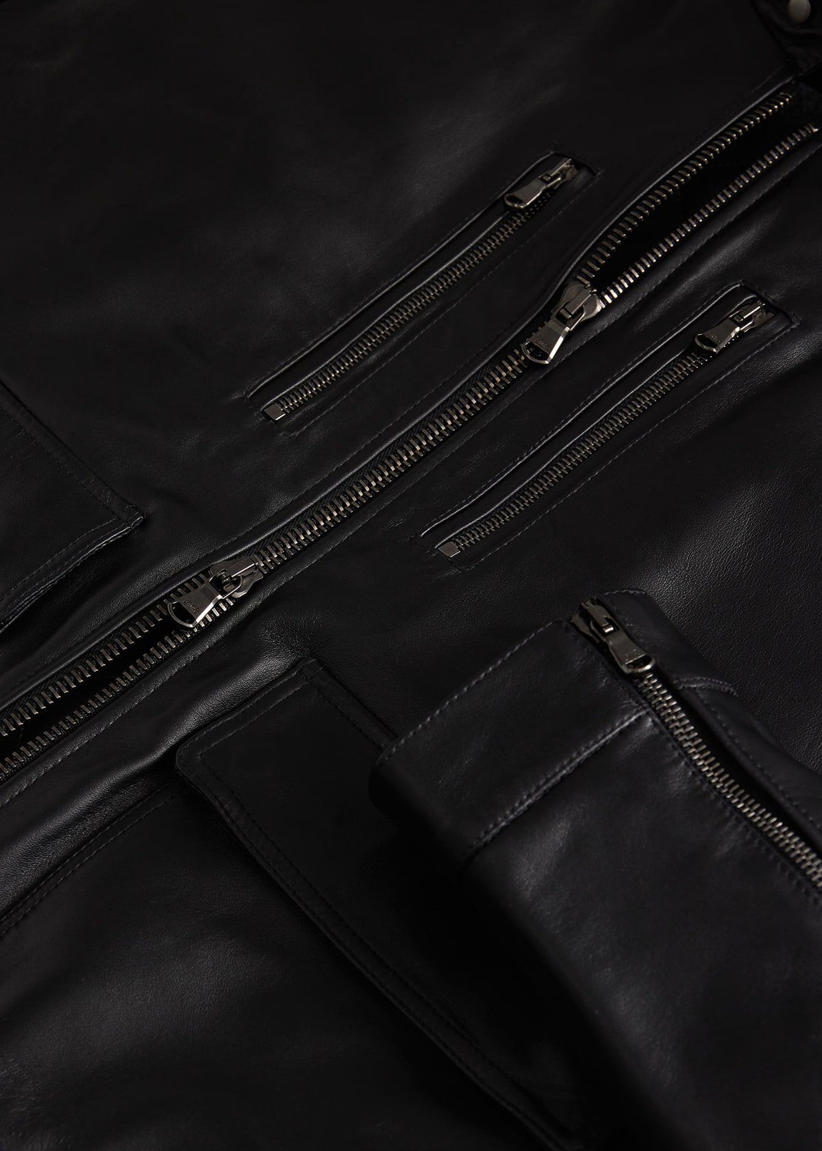 Modern Leather Bomber Jacket Black - Paul Stuart