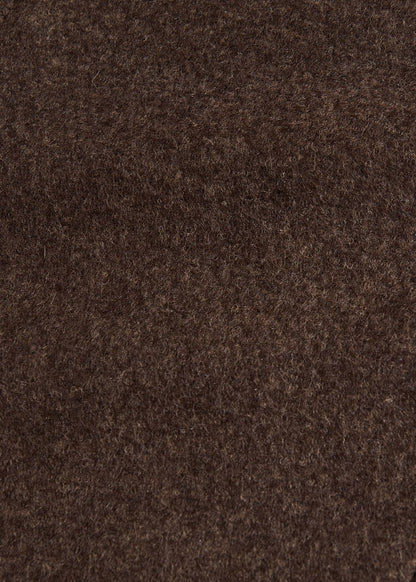 Wool Raw Edge Coat Brown - Paul Stuart