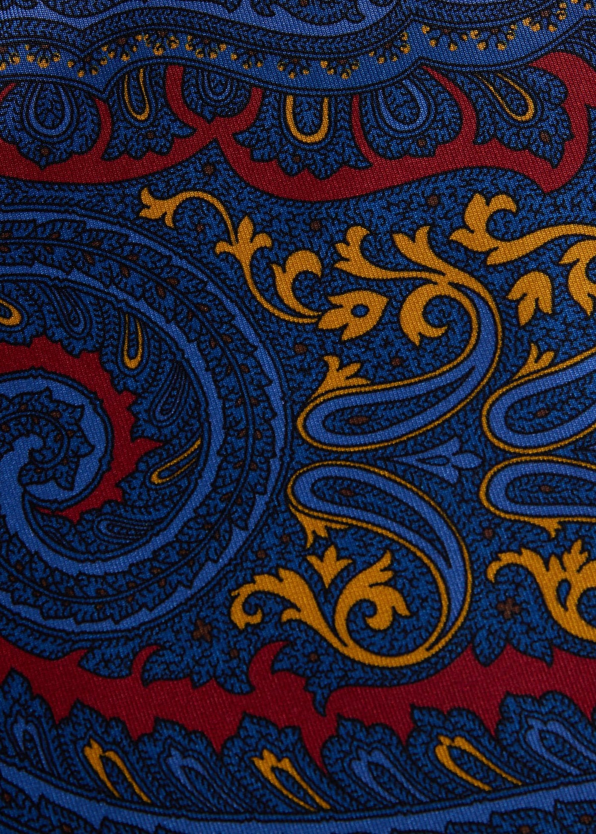 Geometric Print Pocket Square Blue Multi - Paul Stuart